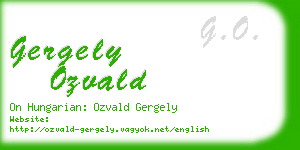 gergely ozvald business card